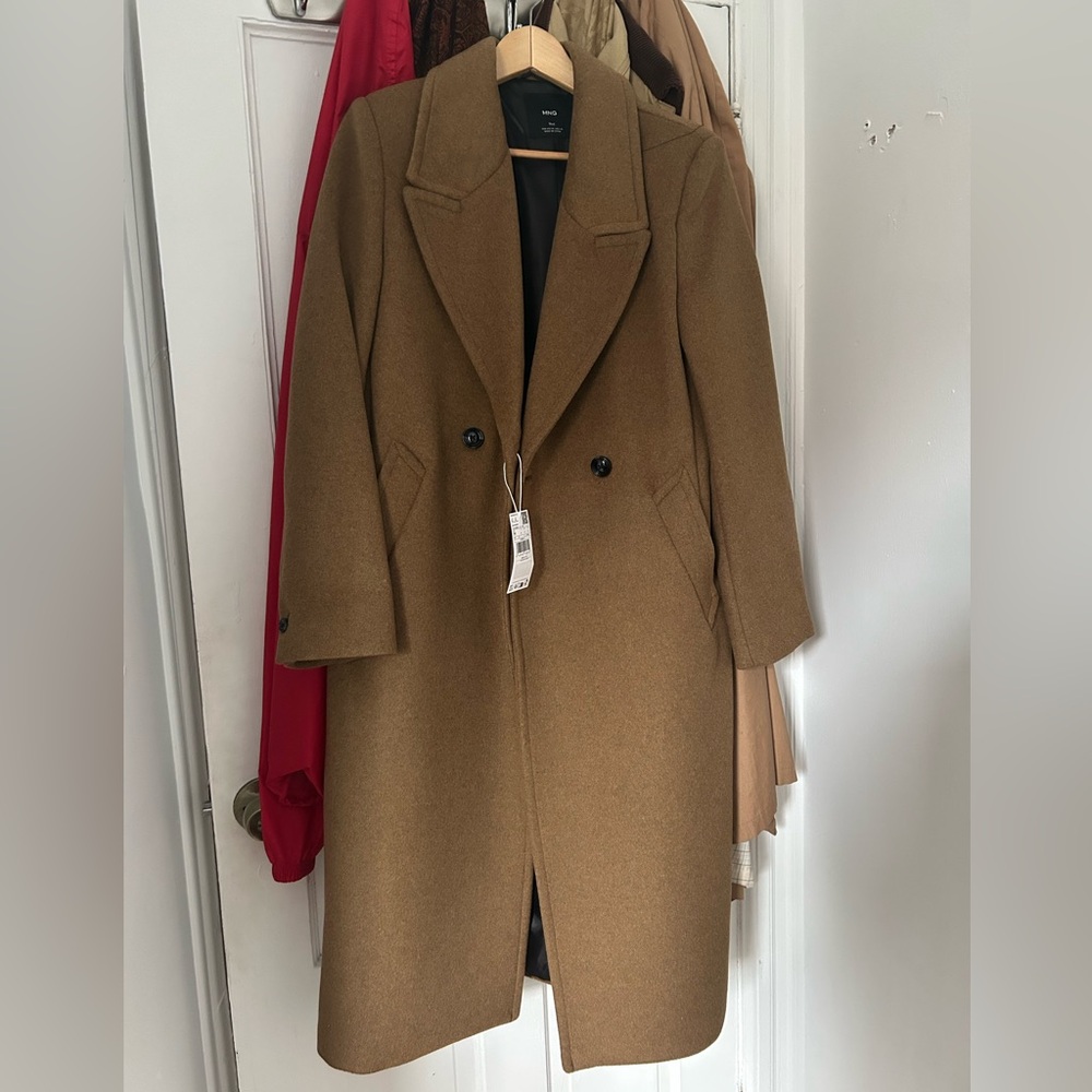 Mango Double Breasted Wool Blend Coat NWT - Picture 7 of 8